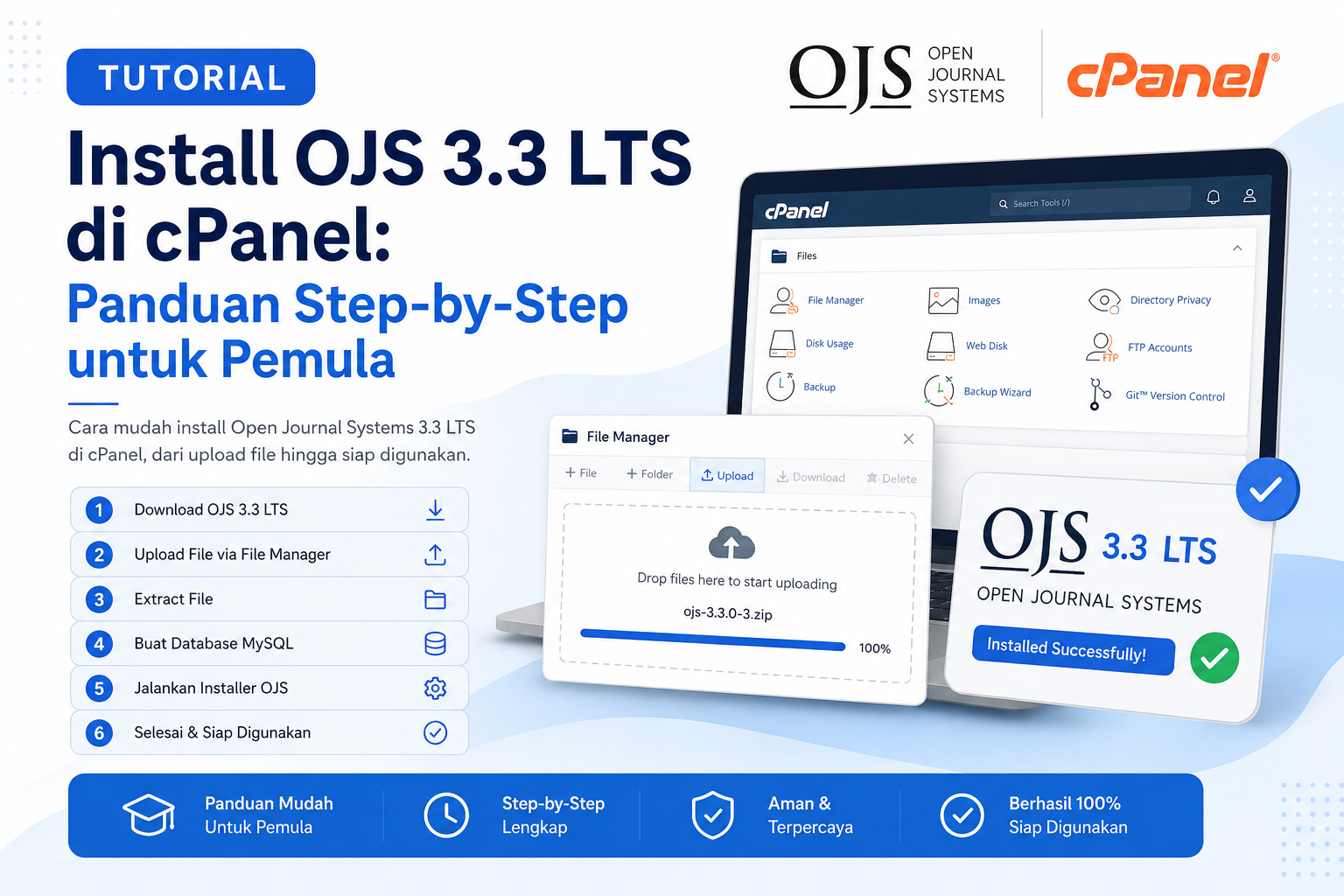 Tutorial Install OJS 3.3 LTS di cPanel: Panduan Step-by-Step untuk Pemula