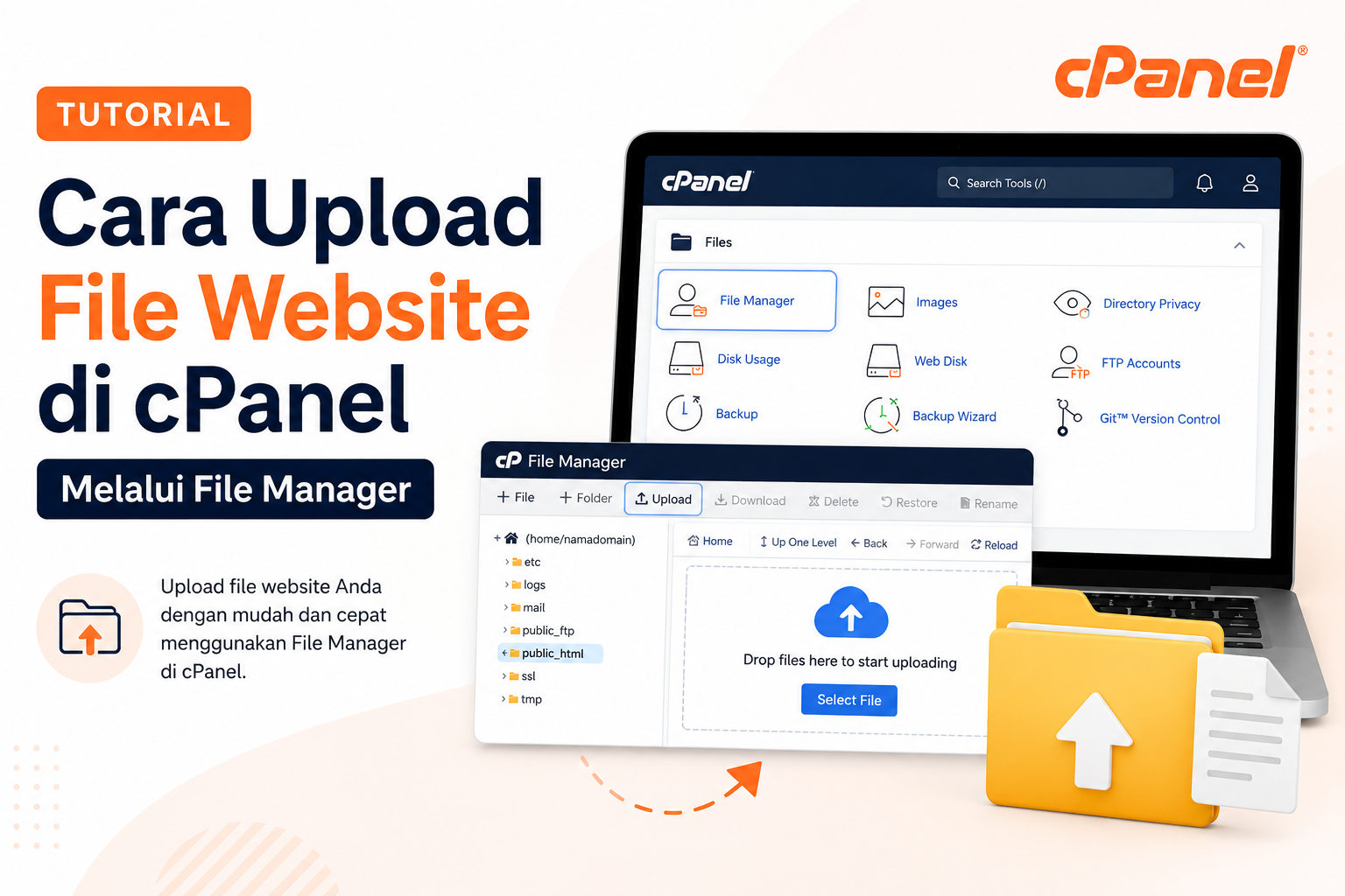 Cara Upload File Website di cPanel Melalui File Manager